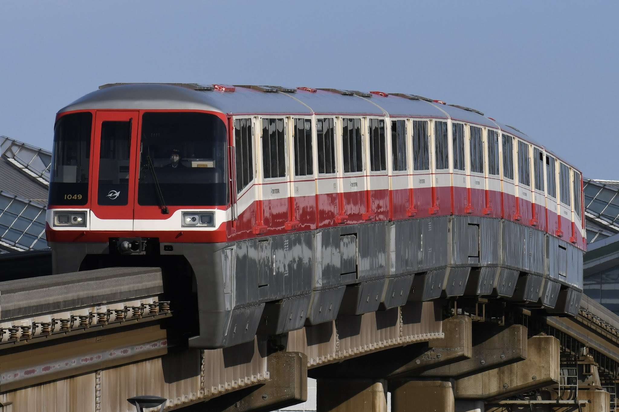 東京モノレール（東京單軌電車）車輛外觀，連接羽田機場與浜松町
