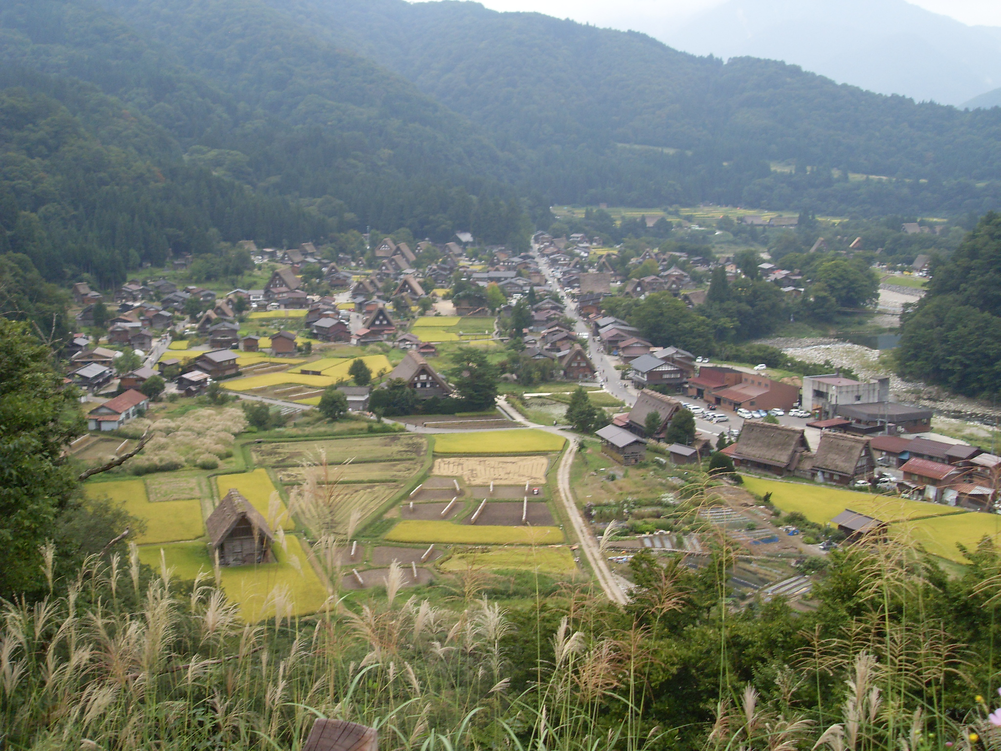 白川鄉荻町合掌造集落全景 —— 白川鄉・五箇山的合掌造集落（1995 登錄）