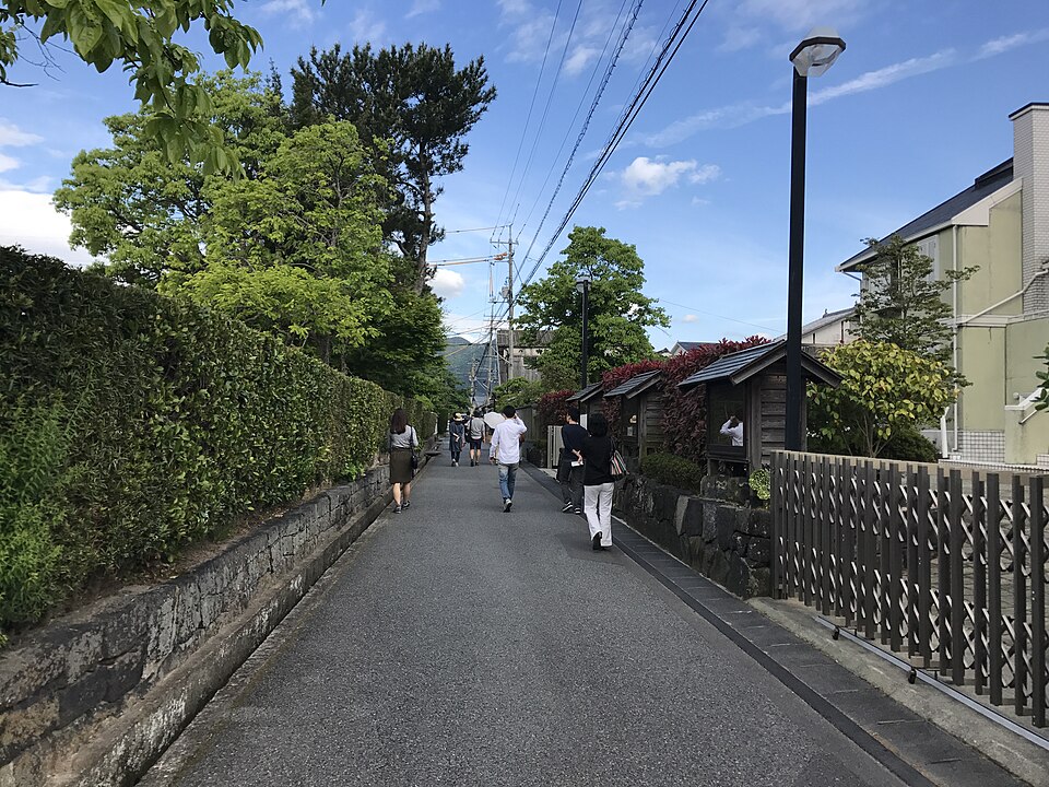 萩城下町的古街道，保留江戶時代街區格局的世界遺產構成城市，山口縣萩市